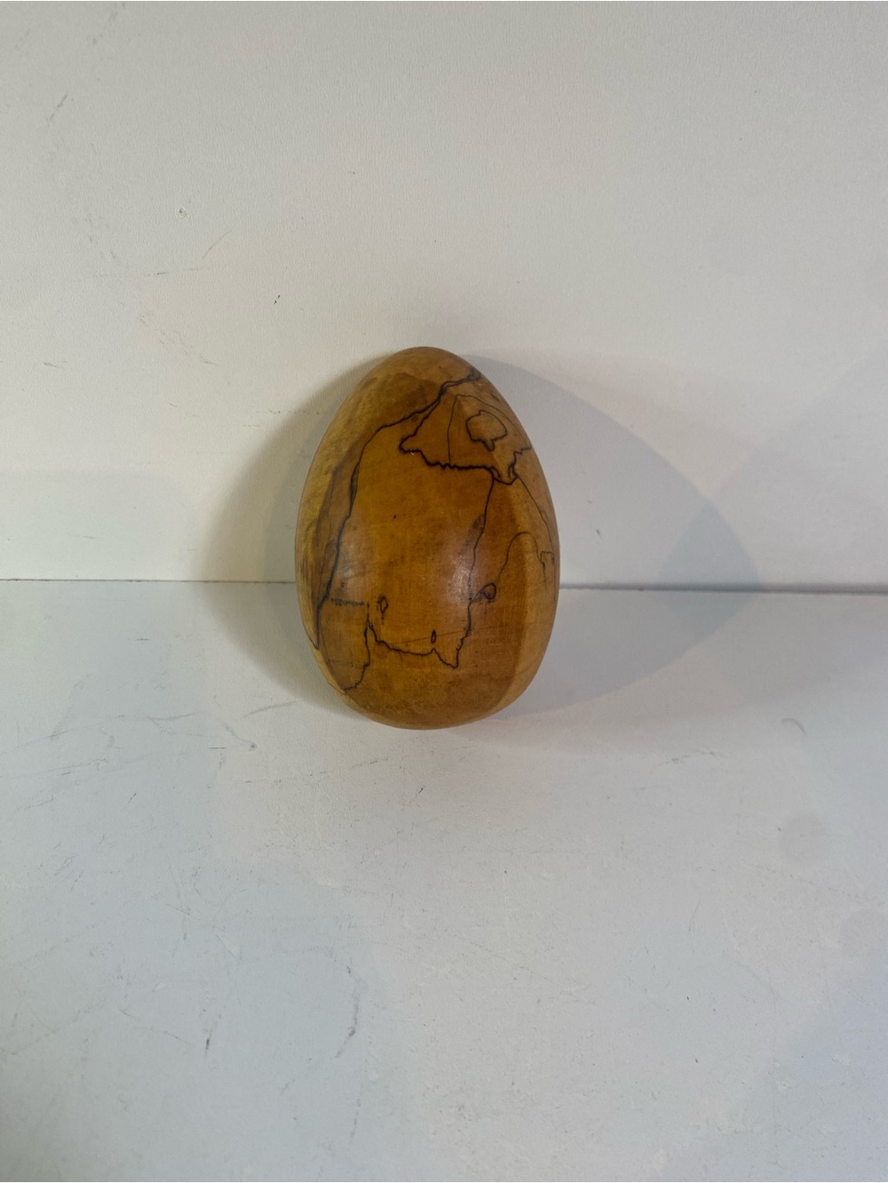 Spalted Wooden Egg 4” Height - Picture 3 of 8